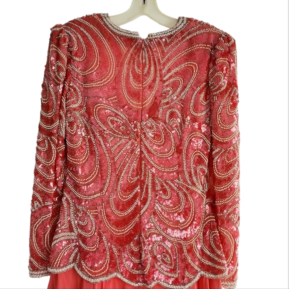 Preowned Oleg Cassini Black Tie 1990's Evening Dress. - Picture 5 of 5